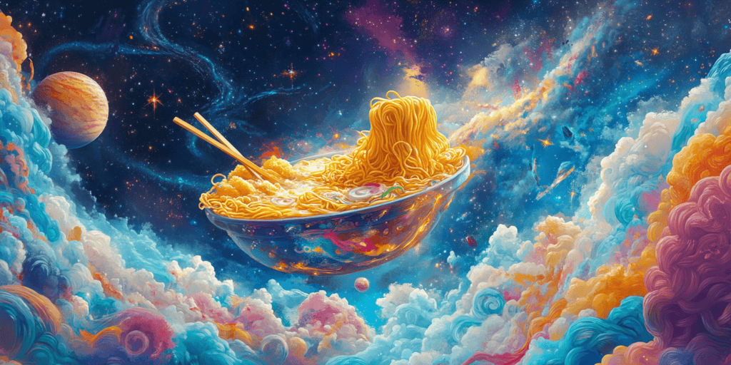 u7456886675_A_surreal_and_whimsical_illustration_of_a_ramen_b_24333c8e-cfc6-4a78-932d-50c2fb922d7d_1 飲食店のSNS集客をAIで効率10倍に!?Instagram・X・LINE活用術と体験談